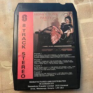 Honky Tonk Party 8 Track Stereo Tape Vintage Volumn 1 Stereodyne Canada